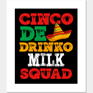 CINCO de DRINKO MILK SQUAD CHILDREN BABIES FUNNY ITEMS Posters and Art